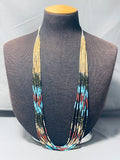 One Of The Most Intricate Pueblo Heishi Turquoise Santo Domingo Necklace-Nativo Arts