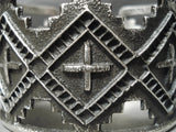 Cross Geometric Navajo Sterling Silver Crosses Bracelet Native American-Nativo Arts