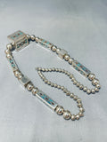 The Best Vintage Native American Navajo Square Bead Sterling Silver Long Necklace-Nativo Arts