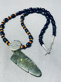 Native American Signed Double Sided Vintage Santo Domingo Turquoise Sterling Silver Necklace-Nativo Arts