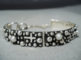 Extraordinary Navajo Sterling Silver Bracelet Native American-Nativo Arts