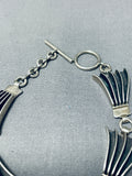 Fascinating Native American Navajo Signed Sterling Silver Linked Fans Bracelet-Nativo Arts