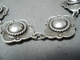 Outstanding Navajo Native American Sterling Silver Link Bracelet-Nativo Arts