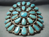 Colossal Turquoise Sun Navajo Sterling Silver Ring Native American-Nativo Arts