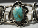 Incredible Vintage Native American Navajo Royston Turquoise Sterling Silver Bracelet Old-Nativo Arts