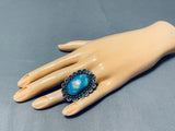 Superb Vintage Native American Navajo Turquoise Sterling Silver Ring-Nativo Arts