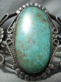 Authentic Huge Vintage Native American Navajo Royston Turquoise Sterling Silver Bracelet-Nativo Arts