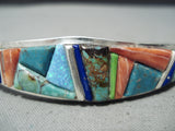 Intricate Vintage Native American Navajo Royston Turquoise Sterling Silver Bracelet-Nativo Arts