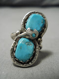 Amazing Vintage Zuni Native American Sterling Silver Rattlesnake Ring-Nativo Arts