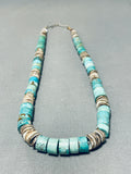 Outstanding Vintage Native American Navajo Royston Kingman Turquoise Shell Necklace-Nativo Arts