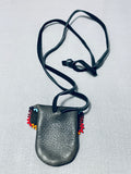 Very Rare Vintage Native American Navajo Turquoise Sterling Silver Necklace Pouch-Nativo Arts