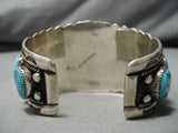 Rare Vintage Native American Navajo Henry Roanhorse Turquoise Sterling Silver Watch Bracelet-Nativo Arts