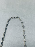 One Of Most Unique Vintage Native American Navajo New Lander Turquoise Sterling Silver Necklace-Nativo Arts