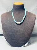 Breathtaking Vintage Santo Domingo Turquoise Sterling Silver Necklace-Nativo Arts