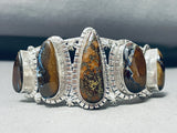 Very Rare Brown Jasper Vintage Native American Navajo Sterling Silver Bracelet-Nativo Arts