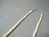 Native American Outstanding Santo Domingo Melon Shell Sterling Silver Necklace-Nativo Arts