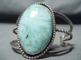Mint Carico Lake Turquoise Vintage Native American Navajo Sterling Silver Bracelet-Nativo Arts