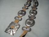 Early Hand Forged Sterling Silver Vintage Native American Navajo Concho Belt Old-Nativo Arts