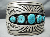Best Vintage Native American Navajo Howie Begay Turquoise Sterling Silver Geomtric Bracelet-Nativo Arts