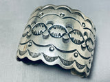 Heavy Gauge Sterling Silver Vintage Native American Navajo Sterling Silver Bracelet-Nativo Arts
