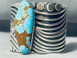 140 Grams Heavy Swirl #8 Turquoise Sterling Silver Bracelet-Nativo Arts