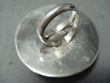 Distinctive Navajo Native American Sterling Silver Dome Ring-Nativo Arts