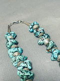 285 Gram Chunky Turquoise Vintage Native American Navajo Sterling Silver Necklace-Nativo Arts