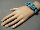 Marvelous Tom Frnacisco Vintage Native American Navajo Turquoise Sterling Silver Bracelet-Nativo Arts