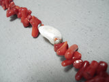 Breathtaking Navajo Native American Corals Freshwater Pearls Necklace-Nativo Arts