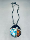 Native American One Of The Most Unique Ever Vintage Zuni Turquoise Sterling Silver Necklace-Nativo Arts