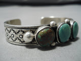 Henry Smith Vintage Native American Navajo Royston Turquoise Sterling Silver Bracelet-Nativo Arts