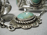 Fabulous Navajo Native American Royston Turquoise Sterling Silver Bracelet Ring-Nativo Arts
