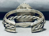 Phenomenal Vintage Native American Navajo Pilot Mountain Turquoise Sterling Silver Bracelet-Nativo Arts