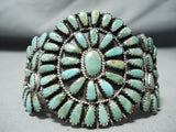 Spectacular Vintage Native American Navajo Royston Turquoise Sterling Silver Bracelet Old-Nativo Arts