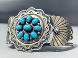 Incredible Vintage Native American Navajo Blue And Green Turquoise Sterling Silver Bracelet-Nativo Arts
