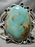 Tremendous Native American Navajo Kirby Nez Royston Turquoise Sterling Silver Bracelet-Nativo Arts