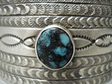 Landoll Benally Native American Navajo Godber Turquoise Sterling Silver Bracelet-Nativo Arts