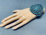 Gasp! Vintage Native American Zuni Turquoise Sterling Silver Bracelet Cuff-Nativo Arts
