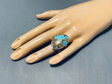 Rare #8 Turquoise Native American Sterling Silver Ring-Nativo Arts