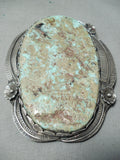 One Of Biggest Vintage Native American Navajo Royston Turquoise Sterling Silver Buckle Ever Made-Nativo Arts