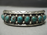 Important Vintage Native American Navajo Red Mountain Turquoise Sterling Silver Bracelet-Nativo Arts