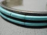 Native American Striking Zuni Inlaid Royston Turquoise Sterling Silver Bracelet-Nativo Arts