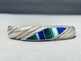 Important Vintage Native American Navajo Ray Tracey Turquoise Sterling Silver Bracelet-Nativo Arts