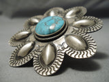 One Of The Largest Native American Zuni Turquoise Sterling Silver Ring Ever Made-Nativo Arts