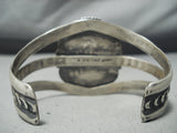 Important Vintage Native American Navajo #8 Turquoise Sterling Silver Bracelet-Nativo Arts