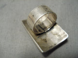 Important Vintage Native American Hopi Bob Sekakuku Turquoise Sterling Silver Ring Old-Nativo Arts