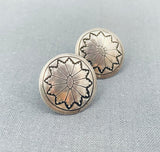 Noteworthy Vintage Native American Navajo Sterling Silver Earrings-Nativo Arts