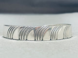 Fabulous Native American Navajo Sterling Silver Bracelet Signed-Nativo Arts