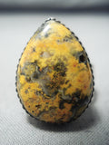 Dynamic Navajo Bumblebee Jasper Sterling Silver Ring Native American-Nativo Arts