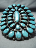 One Of The Best Ever Vintage Native American Navajo Turquoise Cluster Sterling Silver Ring-Nativo Arts